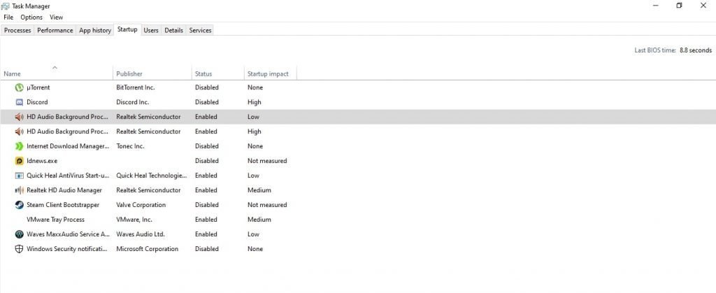 settings for max performance