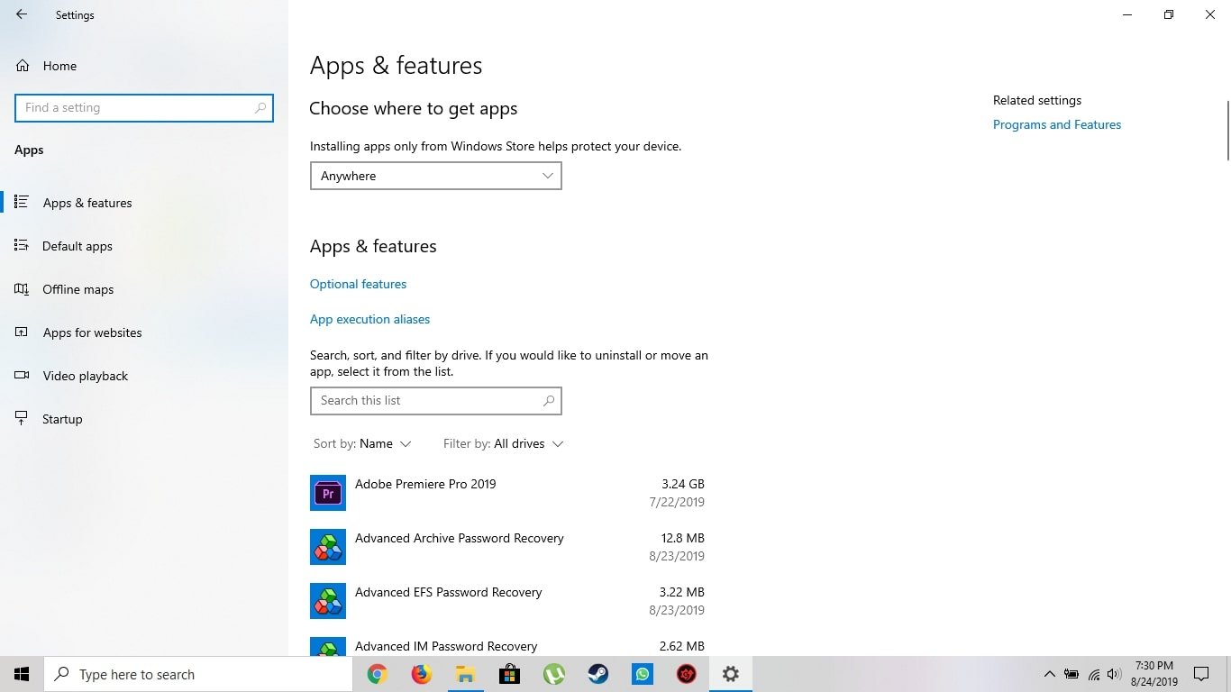 settings for max performance