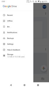 store data on drive free storage space on android