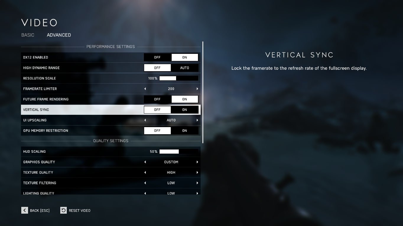 battlefield 5 graphics settings for max fps