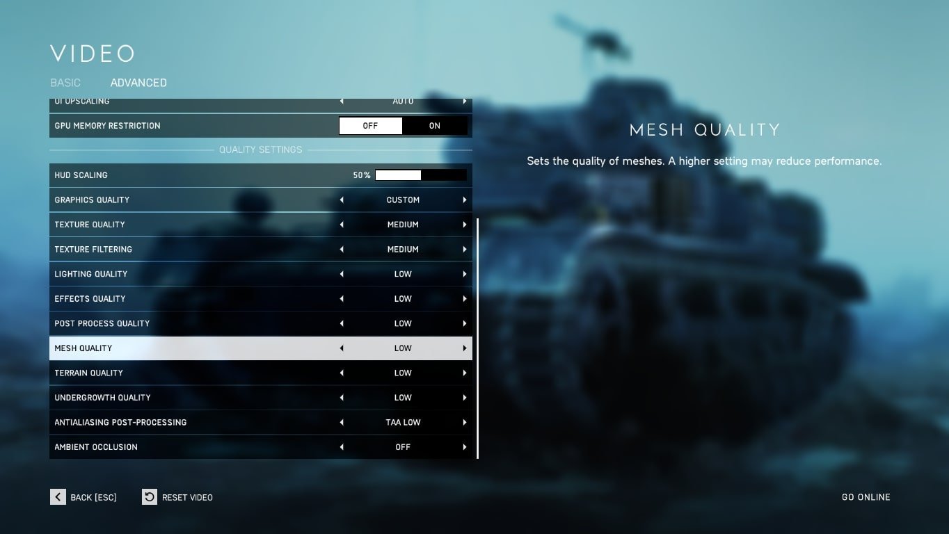 fps battlefield 5 graphics settings