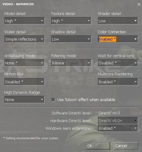 graphics settings counter-strike source