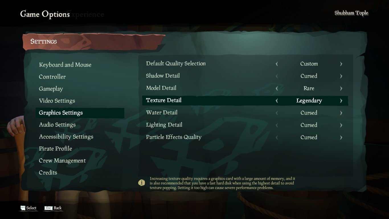 sea of thieves graphics settings