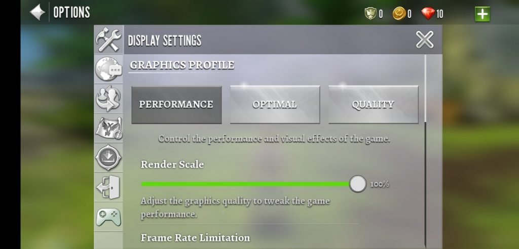 order and chaos graphics settings