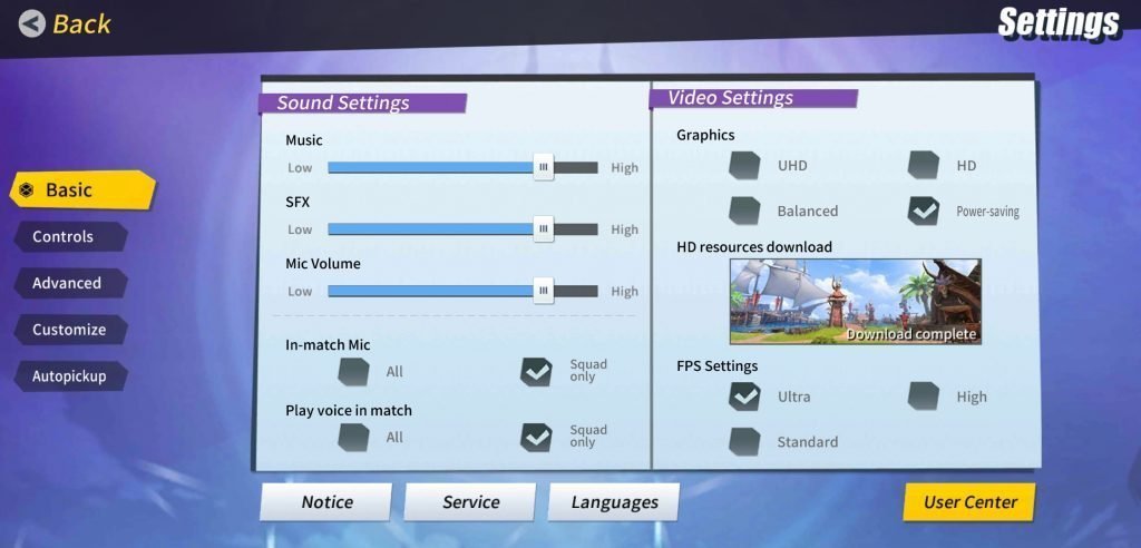 ride out heroes settings to fix lag