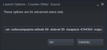 steam launch options counter strike source