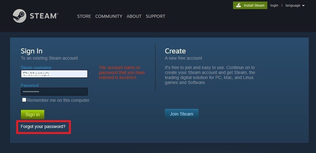 recover your steam account